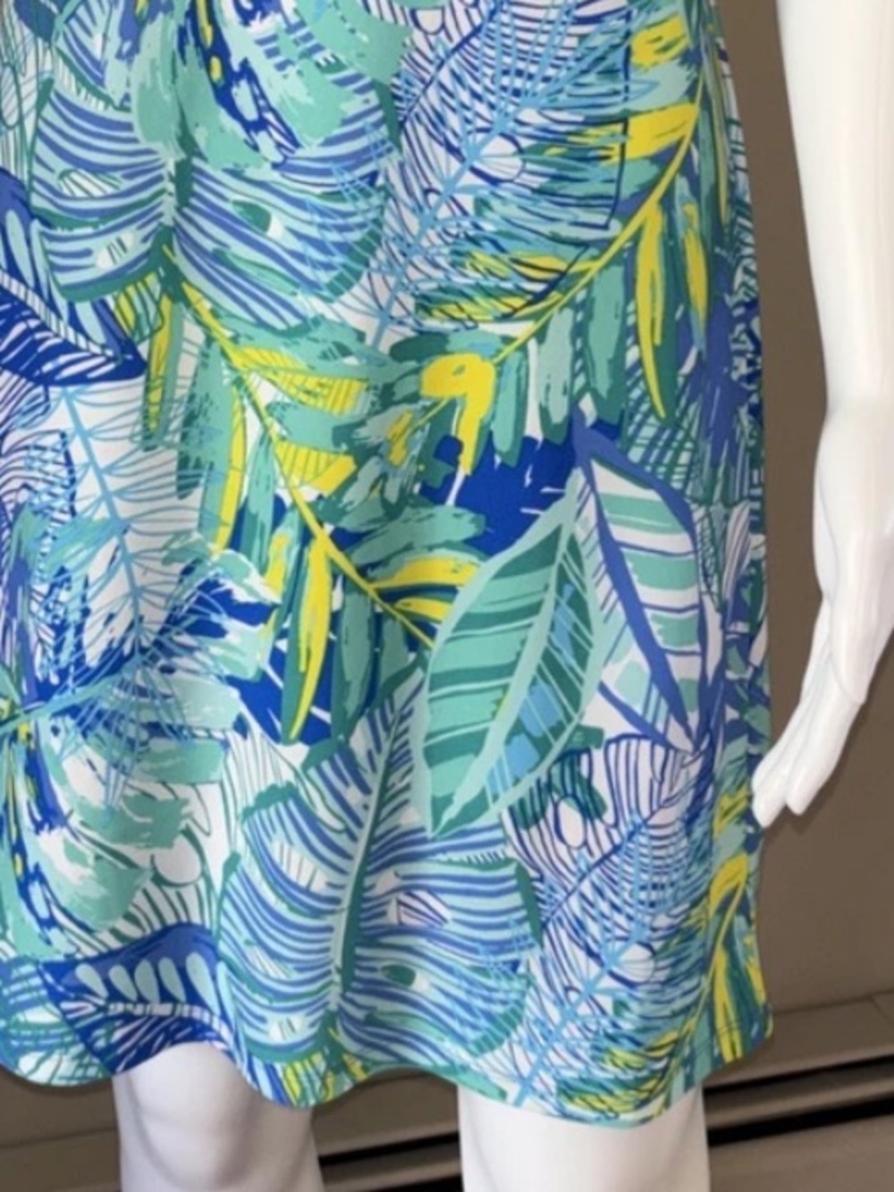 Pappagallo tropical blue palm print sundress comfort NWOT size Medium dress - Picture 5 of 12